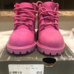 Timberland toddler girl classic boot in pink